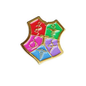 Hot Sale Großhandel Custom Gold Abzeichen Soft Emaille Letter <span class=keywords><strong>M</strong></span> Form Edelstahl Namensschild - Product Image 4