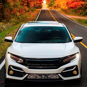 Couverture de phare antibrouillard avant de pare-chocs de voiture en matériau ABS PP de Style SI pour <span class=keywords><strong>HONDA</strong></span> <span class=keywords><strong>CIVIC</strong></span> <span class=keywords><strong>2020</strong></span>-2016 2022 - Product Image 3