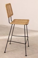 Tabouret haut populaire à prix d'usine, style moderne en rotin, tabouret de cuisine, de salle à manger, de restaurant, de bar en bois