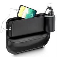 Organisateur multifonctionnel en cuir de grande capacité pour console de voiture.