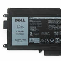 K5XWW Batterie d'ordinateur portable pour DE Latitude 5289 7389 7390 2-en-1 Series Notebook 71TG4 725KY N18GG 7.6V 60WH