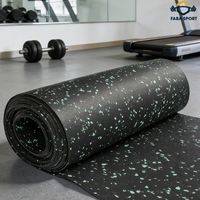 Tapis de sol de gym en gros d'usine, 8 mm, revêtement de sol chinois, tapis pas cher, 12 mm, caoutchouc épais, rouleau de tapis de sol en caoutchouc pour salle de sport