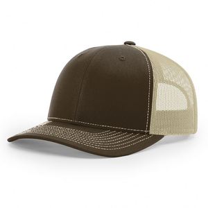 Casquettes de camionneur personnalisées, unies, à broder, en maille, en daim, vierges, couleur beige, en polyester, modèle Richardson 112, roses - Product Image 2