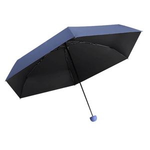 Parapluie noir double usage pratique avec revêtement anti-UV, pliable, idéal pour le voyage, protection contre le soleil et la pluie, en polyester - Product Image 3