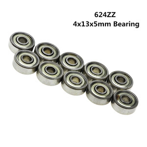 Lote de 10 Rodamientos de Bolas de Acero al Carbono 624 624Z 624ZZ 4x13x5mm con Certificación CE para Uso en Restaurantes - Product Image 1