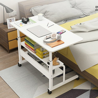 Offre spéciale Table de chevet moderne à hauteur réglable Design créatif Table d'ordinateur de bureau Ménage Chambre à coucher Bureau d'ordinateur portable