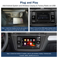 ROAD TOP Android 10 4 + 64G Plug & Play Navigation intégrée 5G WiFi sans fil Android Auto CarPlay AI Box boîte vidéo multimédia