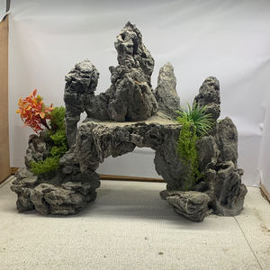 Pierres décoratives pour aquarium Étang à poissons Ornements écologiques pour bonsaïs <span class=keywords><strong>Jardin</strong></span> de roche miniature - Product Image 1