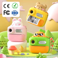 Appareil photo instantané K64 mignon pour enfants, ensemble de jouets pour enfant, 48MP, double objectif, caméscope 1080P, mini imprimante thermique, prise en charge de 32 Go de stockage