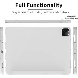 <span class=keywords><strong>Coque</strong></span> en silicone pour nouvel ipad Pro 11 "2022 Folio en cuir Pu pour 11 pouces ipad Pro 11 <span class=keywords><strong>2018</strong></span> 2020 2021 étui mince avec couverture arrière souple - Product Image 3