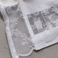 Innermor Personnalisable Blanc Dentelle Tulle Demi-Transparent Court Porte Rideau Décor À La Maison Fenêtre Rideaux