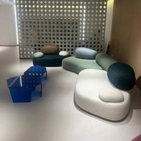 Pebble Sofa Wohnzimmer Frei Kombinierbare Formlose Armlose Aufblasbare Echtleder Massivholz Apartment-Freundliches Chesterfield