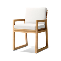 Ensemble table et chaises de jardin OEM, mobilier de terrasse pour hôtel et restaurant, ensemble de salle à manger en teck massif résistant aux intempéries