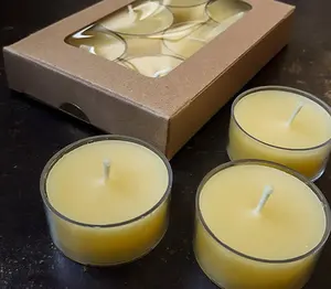 Свечи ручной работы из 100% чистого пчелиного воска для чая, свечи без дыма