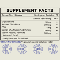 Offre Spéciale : Capsules de L-Ergothionéine avec PQQ et Vitamine C – Antioxydant Naturel Puissant pour la Santé Cellulaire et un Vieillissement Sain