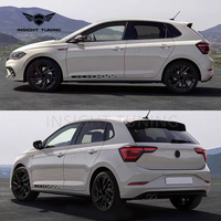 Neuer Umbau 2022 Polo GTI Frontstoßstange Scheinwerfer Grills Diffusor Karosserie-Kit mit Clips für Auto-Upgrade