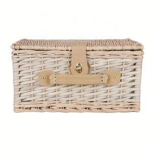 6 Person Folding Drink Holder Insulated Wholesale Picnic Wicker Basket For Cloth - Product Image 1