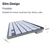 78 Keys Wireless Keyboard Ultra Slim untuk iPad Windows IOS OS Mac Android Tablet Keyboard