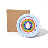 Minuteur visuel mécanique analogique rotatif à chiffres pour enfants, 60 minutes, avec aimant, pour restaurant, table, bureau, cuisine, étude, cadeau, tour de magie