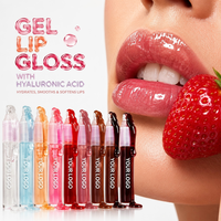 Gloss à lèvres hydratant à l'acide hyaluronique en gros, logo personnalisé, gel hydratant non collant, huile à lèvres végétalienne