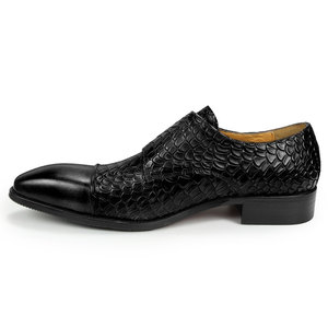 Chaussures de mariage en cuir faites à la main pour hommes élégants mocassins de mode sangle de moine souple bout pointu pour le costume d'affaires de Penny de bureau d'église - Product Image 5