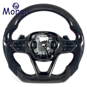 Accessoires intérieurs de voiture, volant personnalisé en fibre de carbone véritable pour voiture de sport hybride I8 2014-2023 - Product Image 1