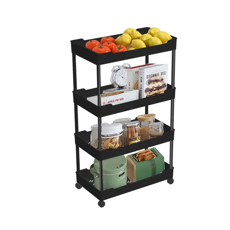 Five Layers Wide Drawer Rolling Storage Cart Durable Baby Storage Cart Microwave Cart With Storage