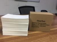 Étiquettes thermiques en papier réutilisables avec logo personnalisable 100 x 150 mm, autocollants adhésifs imperméables pour l'expédition