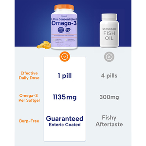 Aceite de Pescado Orgánico de Marca Propia Bajo en Azúcar, Omega-3 Natural para el Apoyo Cognitivo y Articular, Cápsulas Blandas de Alta Concentración - Product Image 4