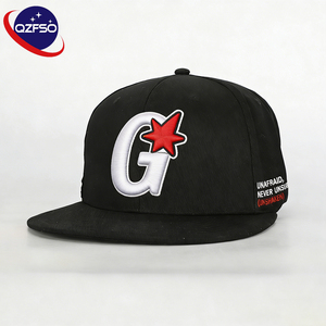 Casquette Snapback QZFSO personnalisée 6 panneaux avec broderie 3D, patch brodé et effet vieilli - Product Image 1
