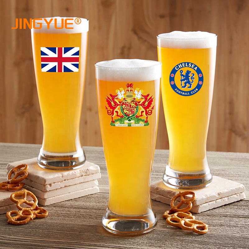 JINGYUE Оптовые Пользовательские логотипы печати 16 oz 480 мл крафтовое пиво Stein пинтские очки для бара паба ресторанов