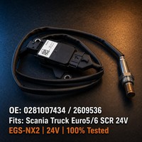 Nuevo Sensor de Óxido de Nitrógeno (NOx) 0281007434 2609536 para Camión Scania, Sistema SCR, Estándar OE
