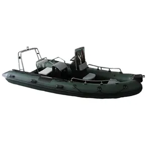 Sườn Thuyền 530 17,5ft Thân Cứng Bằng Sợi Thủy Tinh Thuyền Tuần Tra Cứu Hộ Hypalon Dinghy Với Bảng Điều Khiển Trung Tâm