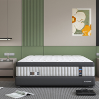 Matelas hybride Royal Comfort de 12 pouces, mousse haute densité, ressorts ensachés doubles, écologique, pour écoles, hôtels, chambres à coucher, vente en gros