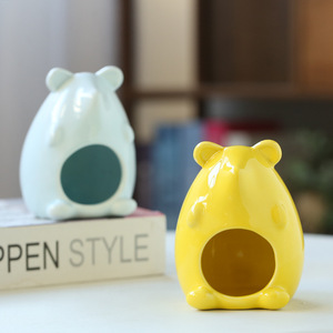 Nido de cerámica para hámster, casa redonda transpirable para mascotas, para hámsters pequeños, uso en las cuatro estaciones - Product Image 1