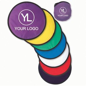 Disco Volador Plegable de Nailon Redondo con Logotipo Personalizado para Exteriores, Ideal para Regalos Promocionales - Product Image 1