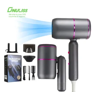 Foldable Ionic Hair Blow Dryer 1800W Fast Drying Professional Negative Ion Hairdryer Blowdryer Hair Dryer