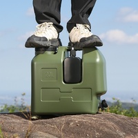 Contenedor de Agua Portátil para Acampar al Aire Libre, Bidón de Almacenamiento de Agua de Grado Alimenticio PE con Grifo Integrado, Libre de BPA, Contenedor de Agua Portátil Grande