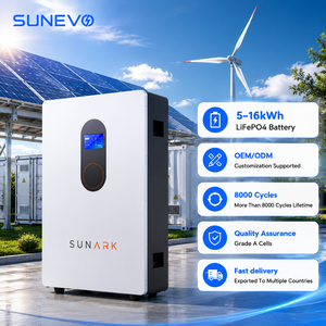 Sunark 15kwh 51.2v 300ah <b>Wall</b> Mounted Lithium Ion Battery for Home Solar System Residential Powerwall Ce Certified Wallark - Product Image 1