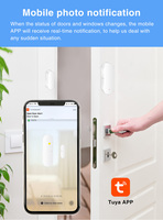 Capteur de porte et de fenêtre sans fil intelligent Wifi Alarme en temps réel Compatible avec Alexa et Google Assistant pour système de sécurité domestique