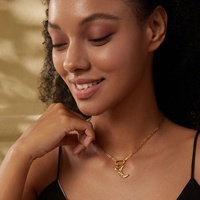 Collier pendentif lune et étoile en argent sterling 925 Yinshiqi avec fermoir réglable et chaîne trombone tendance plaquée or 14K 18K