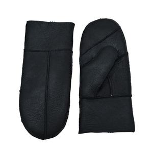 Wholesale 2025 Fashion Winter <b>Gloves</b> Custom Fur Mittens Genuine Sheepskin Leather <b>Gloves</b> Sheep <b>Wool</b> Lining Hand Warm Mitten - Product Image 4