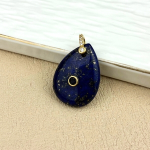 Colgante de lágrima de labradorita, amatista y lapislázuli de colores al por mayor con circonita para collar DIY, ideal para regalos de joyería de la suerte - Product Image 6