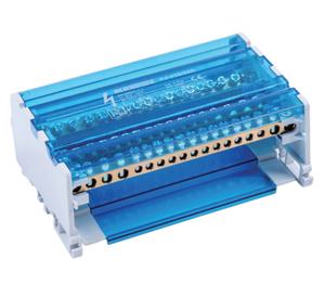 <span class=keywords><strong>Bornier</strong></span> <span class=keywords><strong>de</strong></span> Rail DIN industriel FJ-418/80B 80A-bloc <span class=keywords><strong>de</strong></span> Distribution <span class=keywords><strong>de</strong></span> puissance avec fenêtre d'inspection transparente - Product Image 1