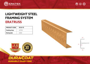 Grade G550 JIS Standard Léger Vietnam Maison résidentielle Toit en treillis Acier Revêtement Duracoat Système agricole de type léger - Product Image 2