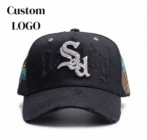 OEM/ODM Personalized Embroidery logo Suede Barbas Sombreros 5 Panel Structured Baseball Cap Original Barbas <b>Hats</b> Beard <b>Hats</b> - Product Image 1