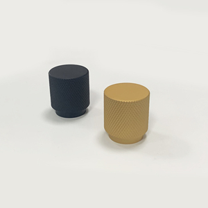 Aluminum Gold Black Knurled Cabinet <strong>Door</strong> <strong>Knob</strong> Drawer Handle for Kitchen Bedroom Dresser-Modern Design Villa Outdoor Use Durable - Product Image 5