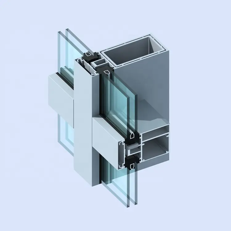 Un service de guichet unique de mur-rideau en aluminium/verre façade