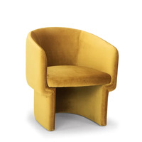 Mobilier de salon de style américain Chaise de canapé en tissu rembourrée Fauteuil moderne à structure métallique Chaise de loisirs de luxe