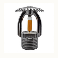 Tête de sprinkler d'incendie 57 degrés DN15 en acier inoxydable, orientable vers le haut/bas/côté